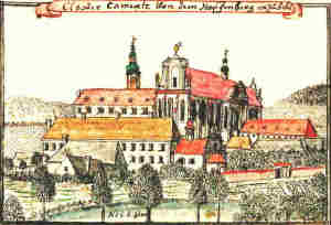 Closter Camentz von dem Hopfenberg an zu zehe - Klasztor, widok oglny od strony Bogatki